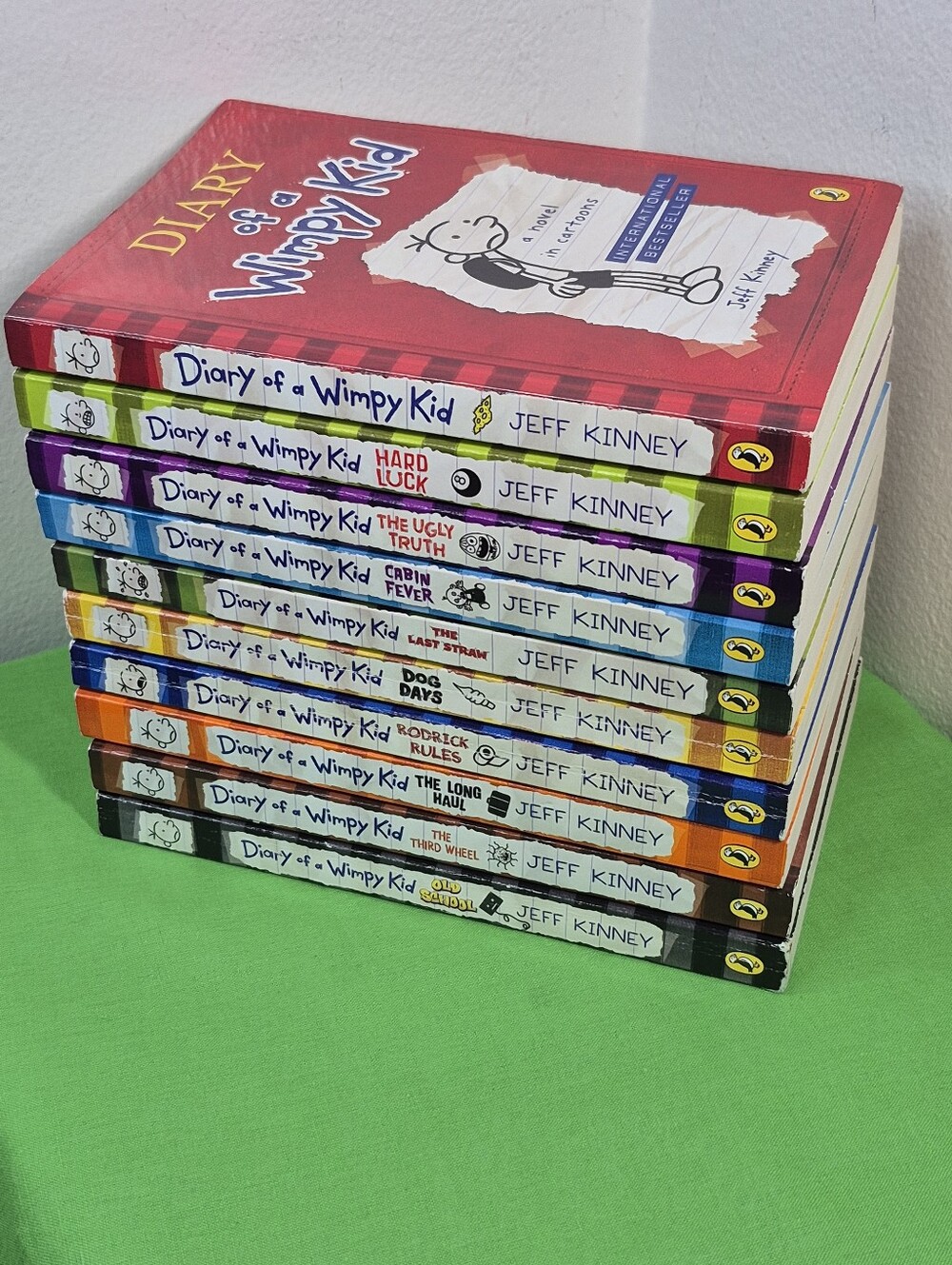 Lot of 10 Diary of a Wimpy Kid by Jeff Kinney Paperback Books